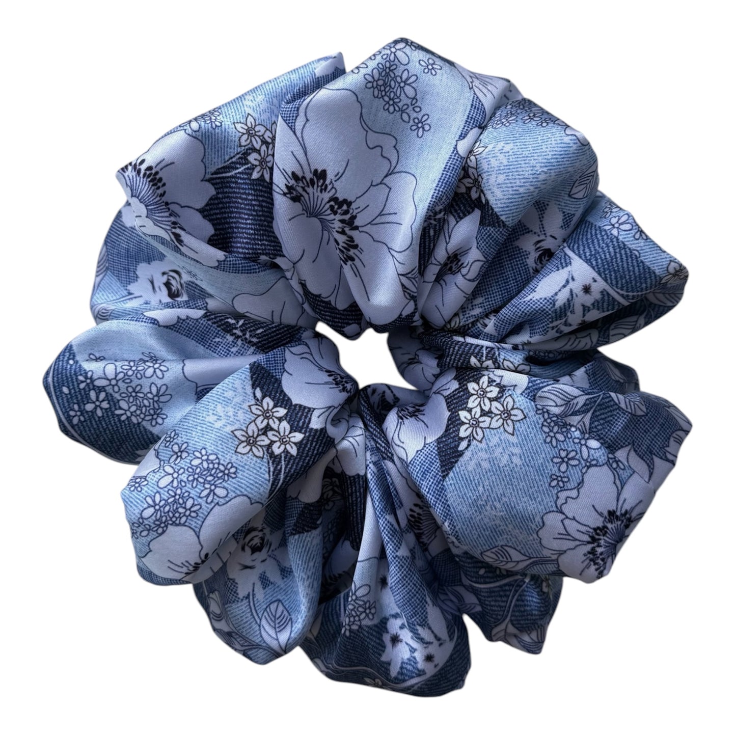 DENIM BLOOM SCRUNCHIE